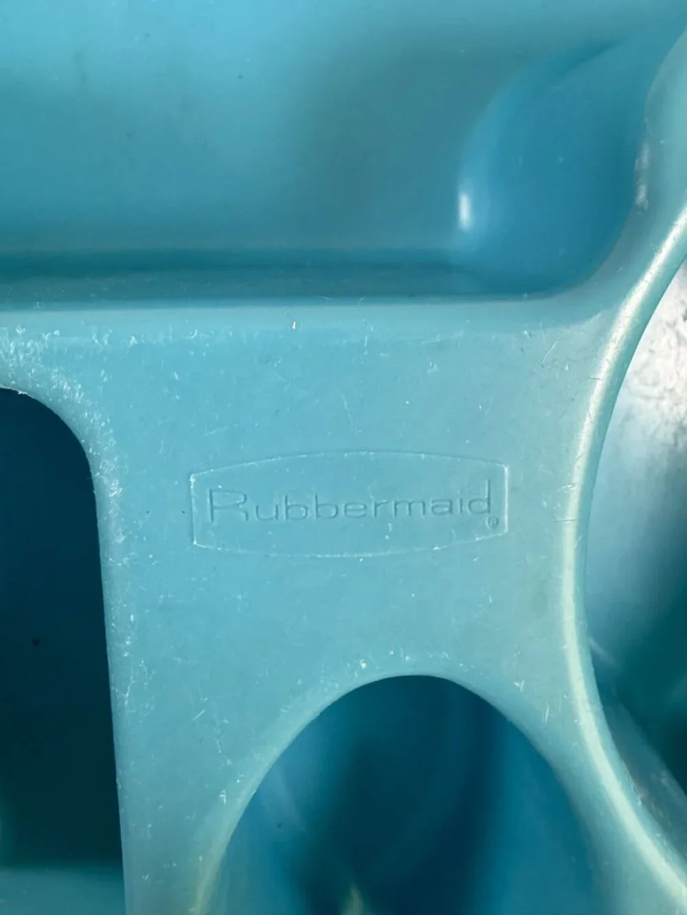 Vintage Rubbermaid Blue Plastic Silverware Drawer Organizer Tray 6 Compartment